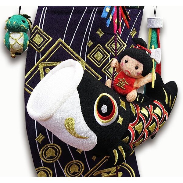 2026年度 五月人形 室内鯉のぼり ちりめん 英雄鯉のぼり (中) 三太郎